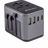 Verbatim universal travel adapter UTA-03, travel plug (black/silver, 2x USB-A, 3x USB-C)