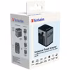 Verbatim universal travel adapter UTA-03, travel plug (black/silver, 2x USB-A, 3x USB-C)