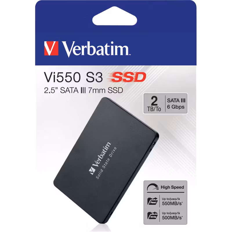 Verbatim Verbatim Vi550 2 TB, SSD (black, SATA 6 Gb/s, 2.5)