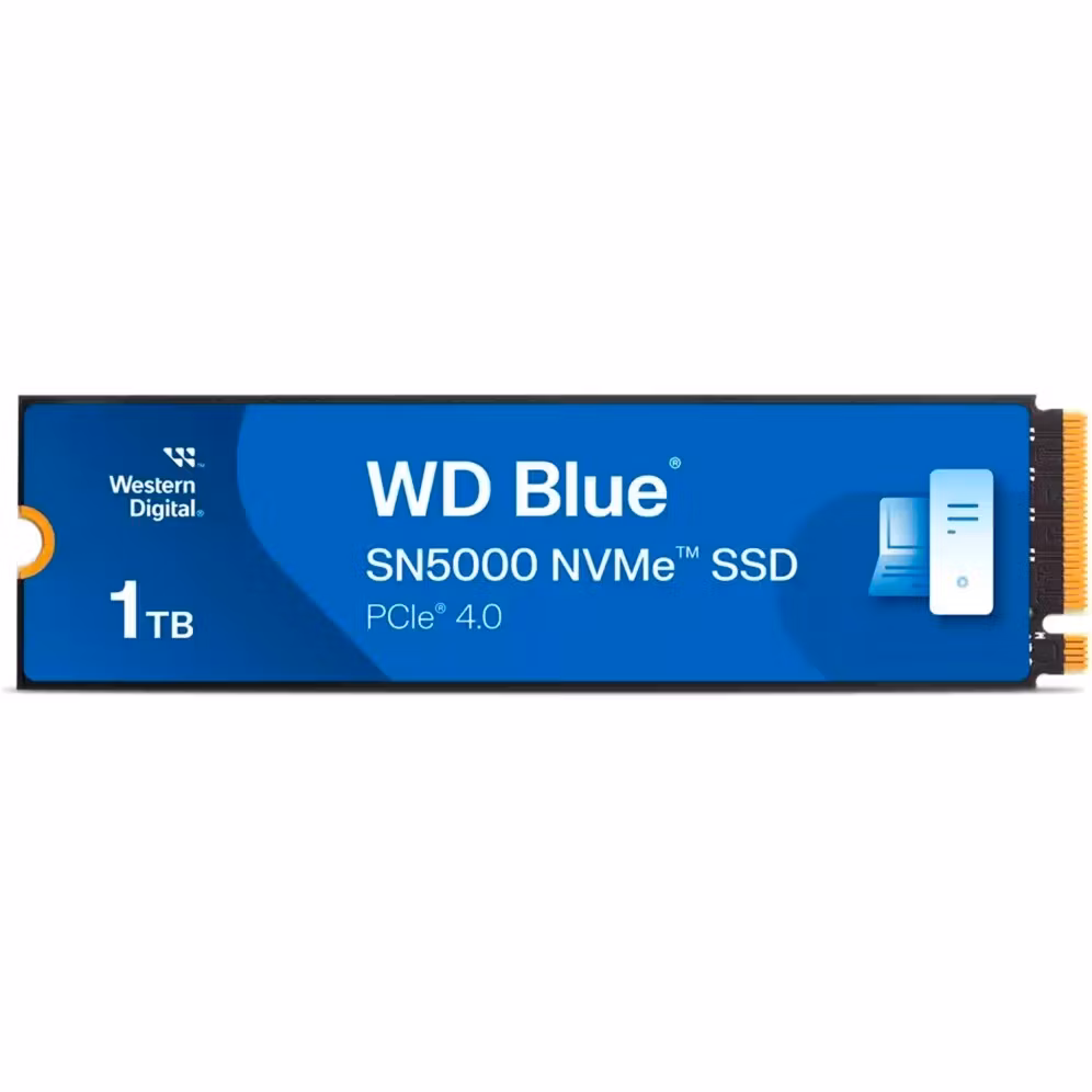 WD Blue SN5000 Solid state-drev WDS100T4B0E 1TB M.2 PCI Express 4.0 x4 (NVMe)