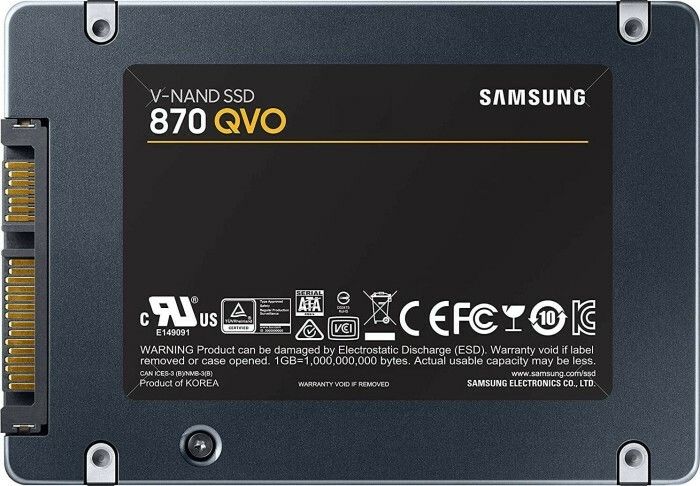 Samsung 870 QVO 1 TB, SSD (gray, SATA 6 GB / s, 2.5 inches, internal)
