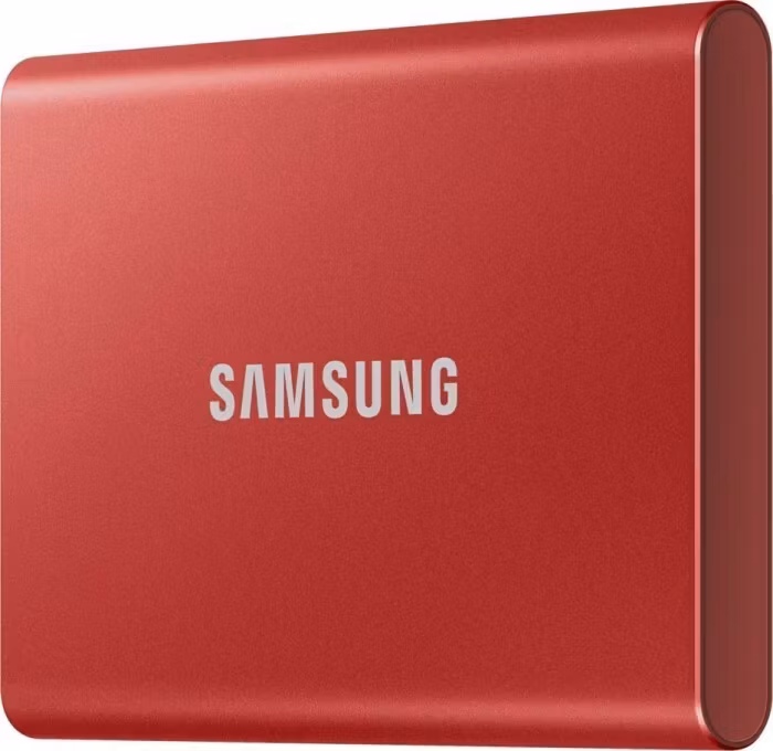 Samsung Portable SSD T7 1TB, external SSD (red, USB-C 3.2 (10 Gbit / s), external)