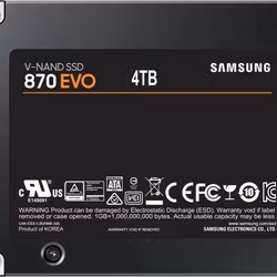 Samsung 870 EVO SSD MZ-77E4T0B 4TB 2.5" SATA-600