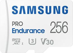 SAMSUNG PRO Endurance 256 GB microSDXC (2022), memory card (white, UHS-I U3, Class 10, V30)