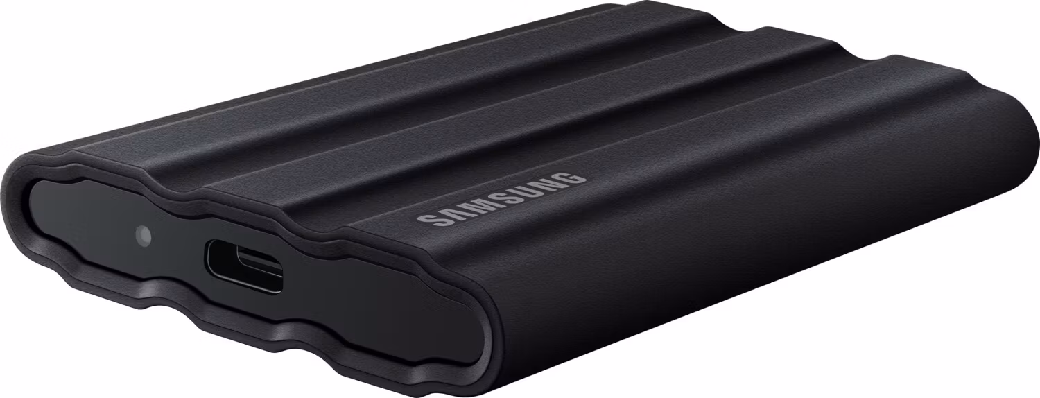 Samsung Portable SSD T7 Shield 4 TB, External SSD (black, USB-C 3.2 Gen 2 (10 Gbit/s), external)