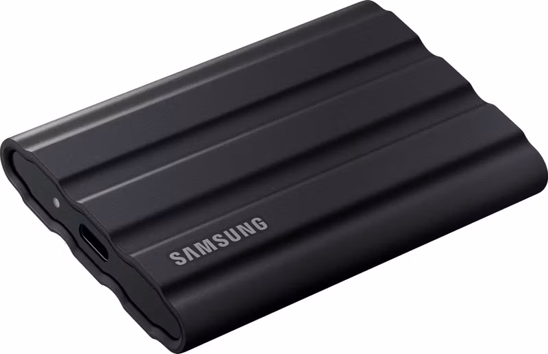 Samsung Portable SSD T7 Shield 4 TB, External SSD (black, USB-C 3.2 Gen 2 (10 Gbit/s), external)