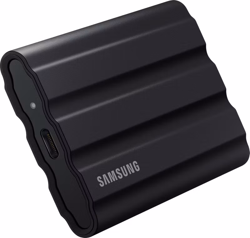 Samsung Portable SSD T7 Shield 4 TB, External SSD (black, USB-C 3.2 Gen 2 (10 Gbit/s), external)