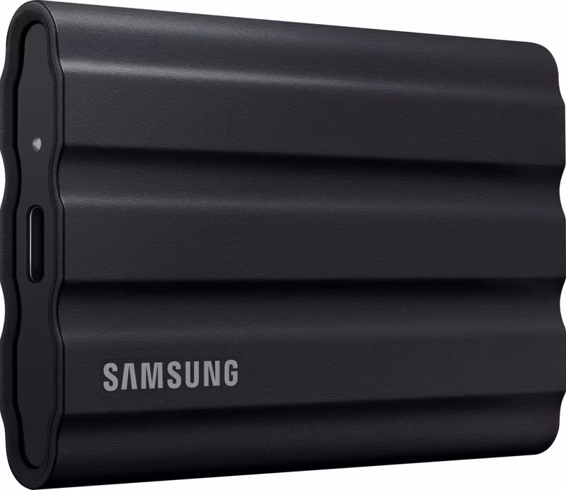 Samsung Portable SSD T7 Shield 4 TB, External SSD (black, USB-C 3.2 Gen 2 (10 Gbit/s), external)
