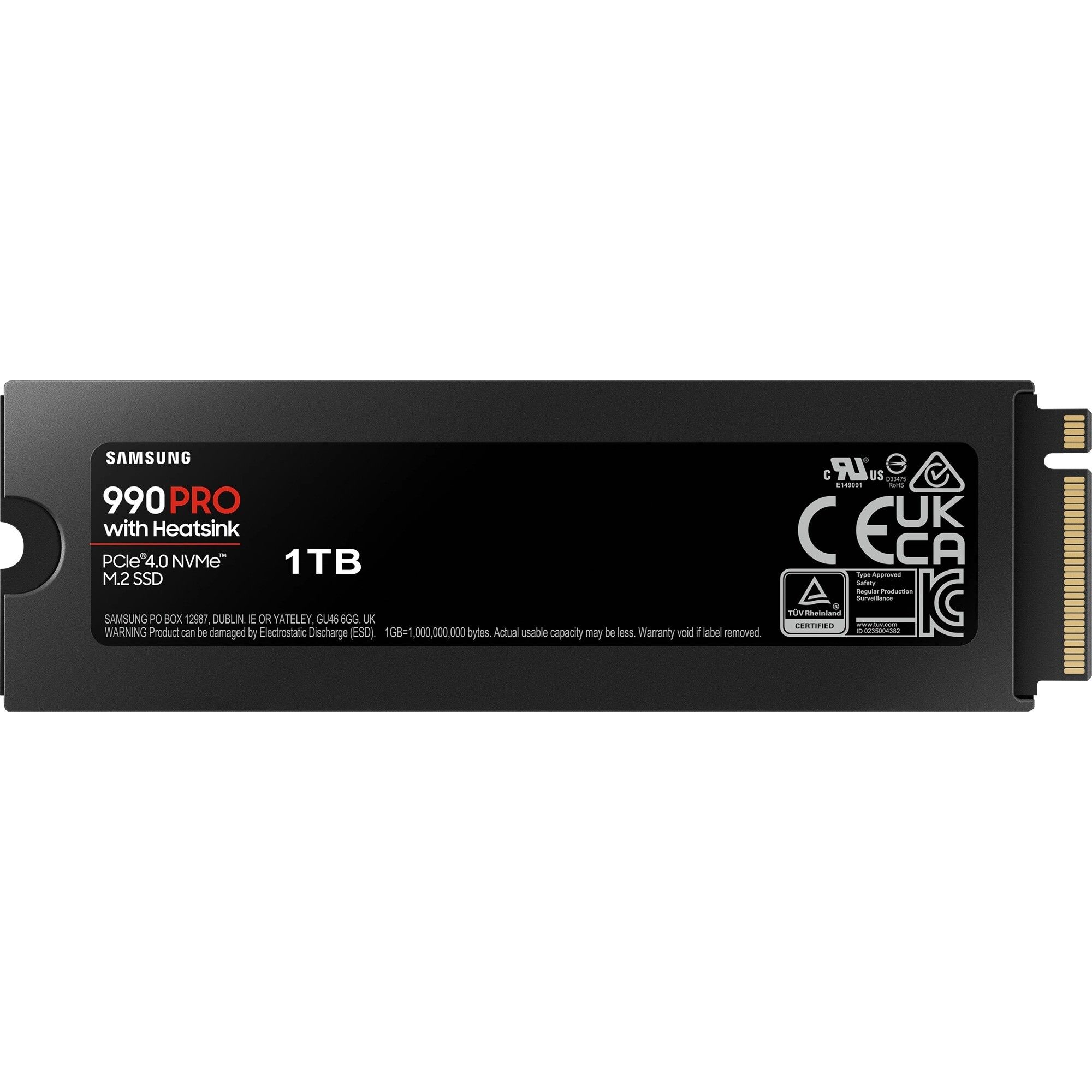 SAMSUNG 990 PRO Heatsink 1TB, SSD (PCIe 4.0 x4, NVMe 2, M.2 2280, internal)