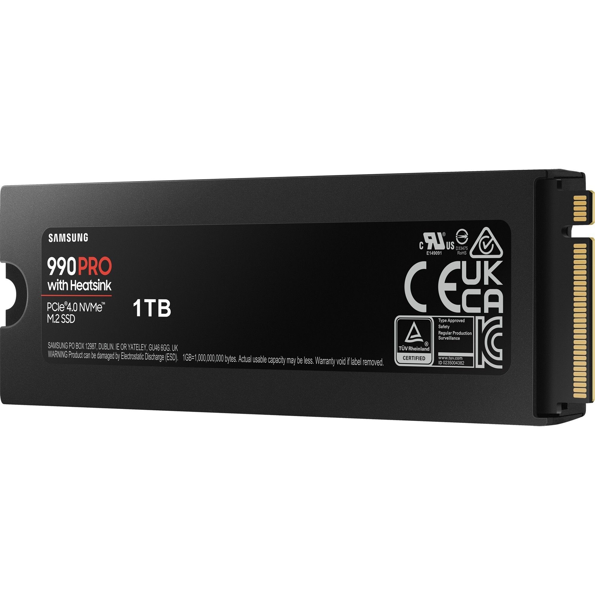 SAMSUNG 990 PRO Heatsink 1TB, SSD (PCIe 4.0 x4, NVMe 2, M.2 2280, internal)