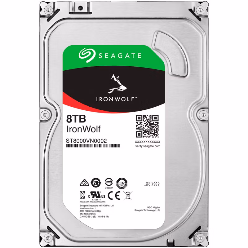 Seagate IronWolf Hårddisk ST8000VN002 8TB 3.5" SATA-600