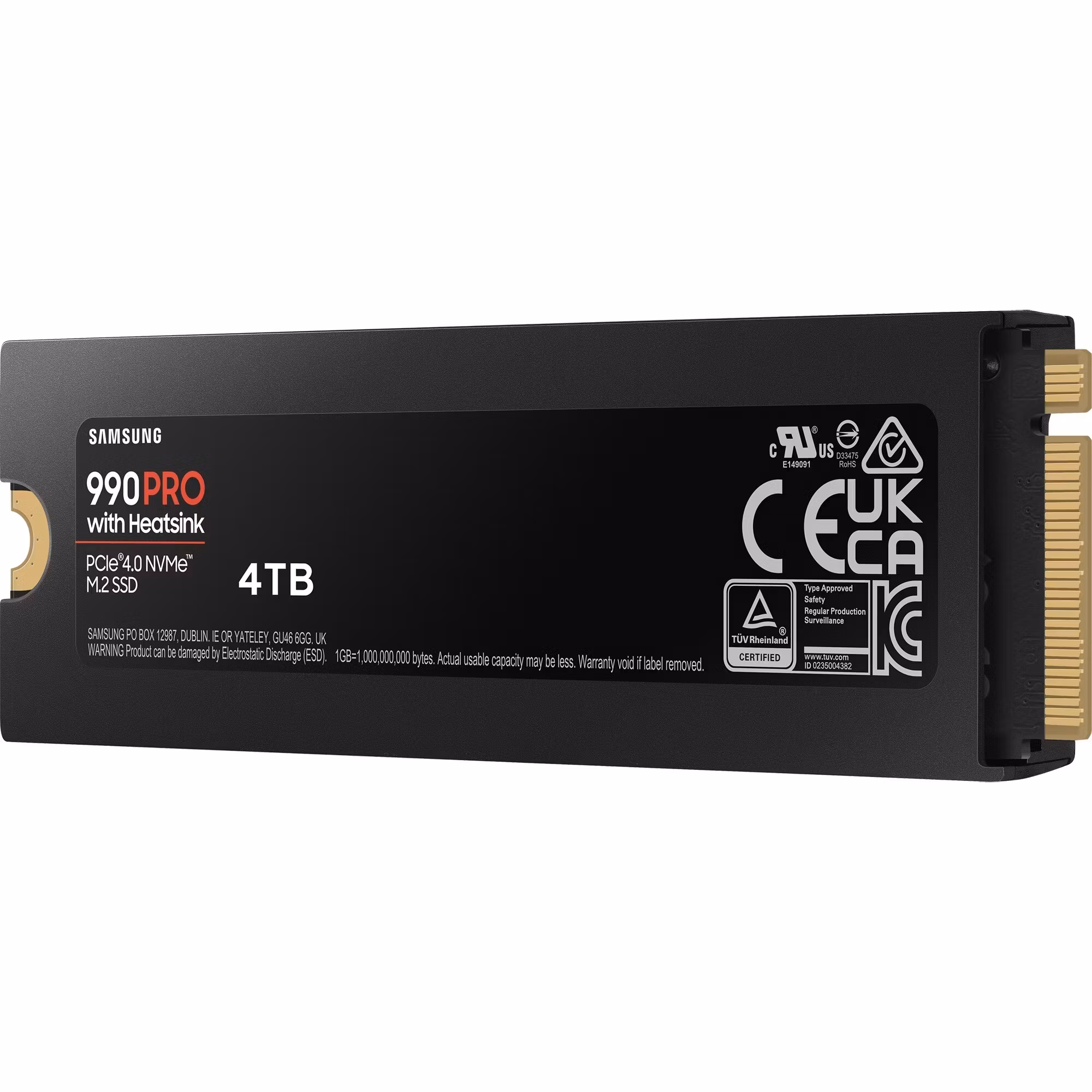 Samsung 990 Pro 4 TB M.2 PCI Express 4.0 NVMe V-NAND TLC