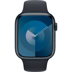 Apple Watch Series 9, Smartwatch (dark blue/dark blue, aluminum, 45 mm, sports band)