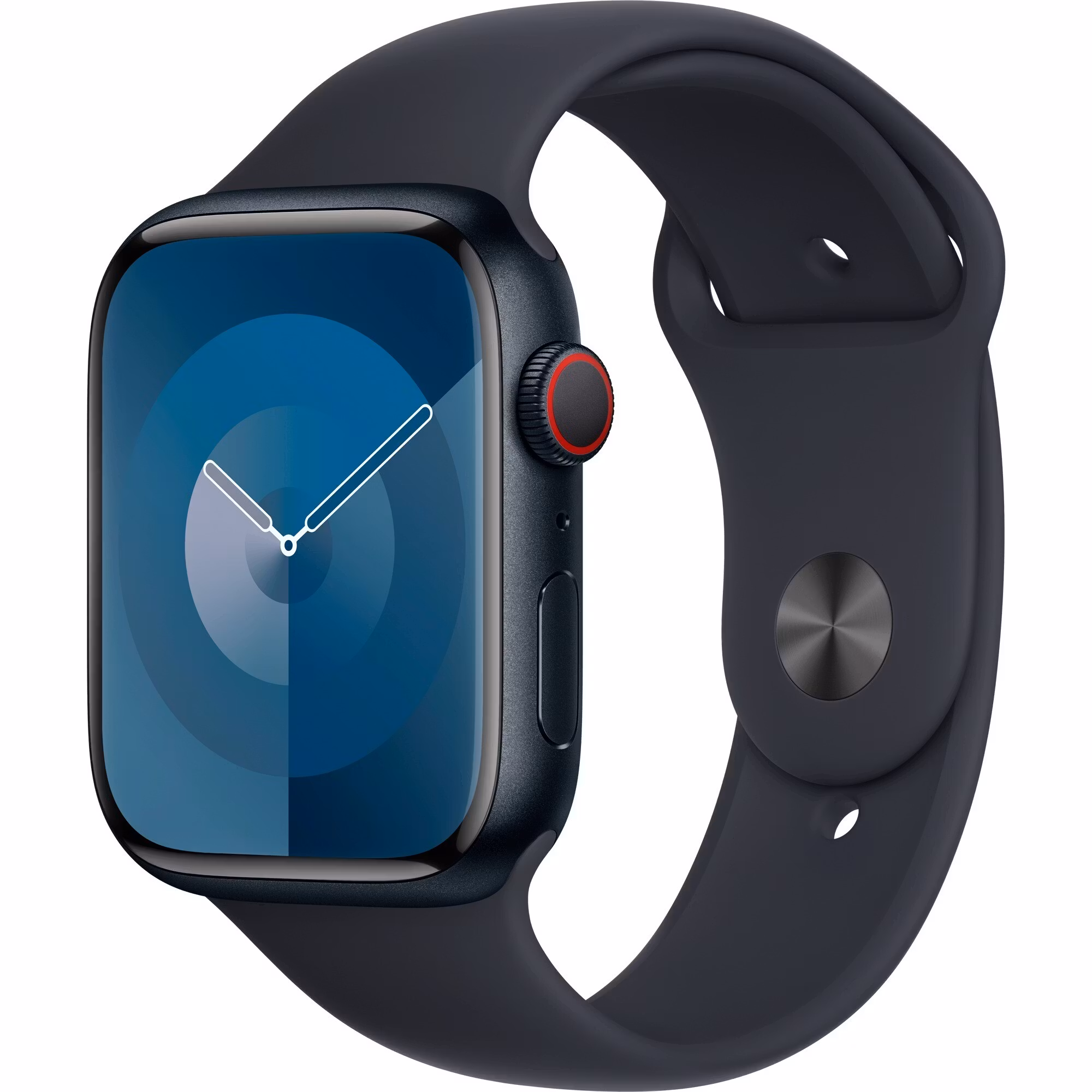 Apple Watch Series 9 Smartwatch Dark blue/dark blue aluminum 45 mm sports band Cellular