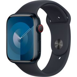 Apple Watch Series 9 Smartwatch Dark blue/dark blue aluminum 45 mm sports band Cellular