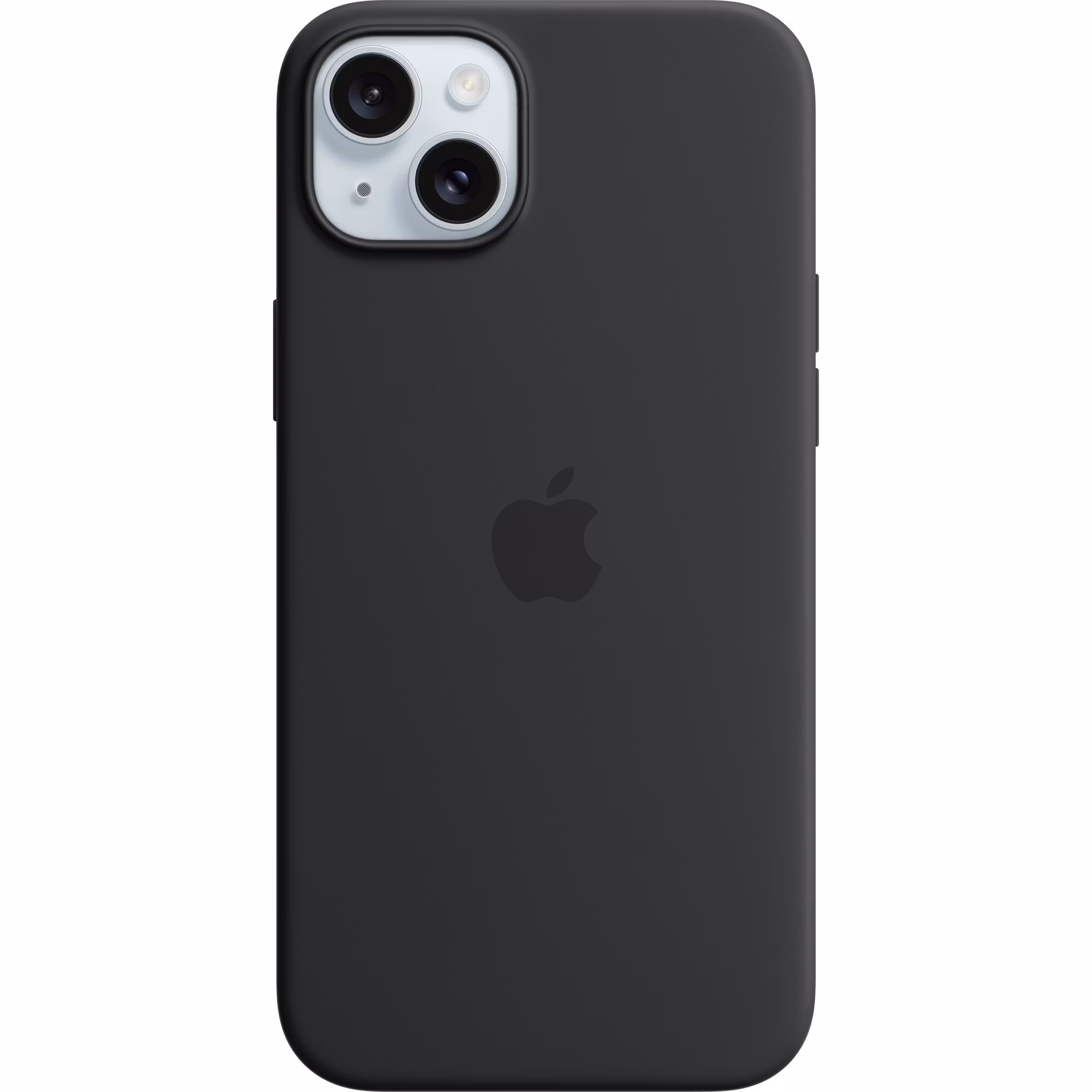 Apple silicone case with MagSafe, mobile phone case (black, iPhone 15 Plus)