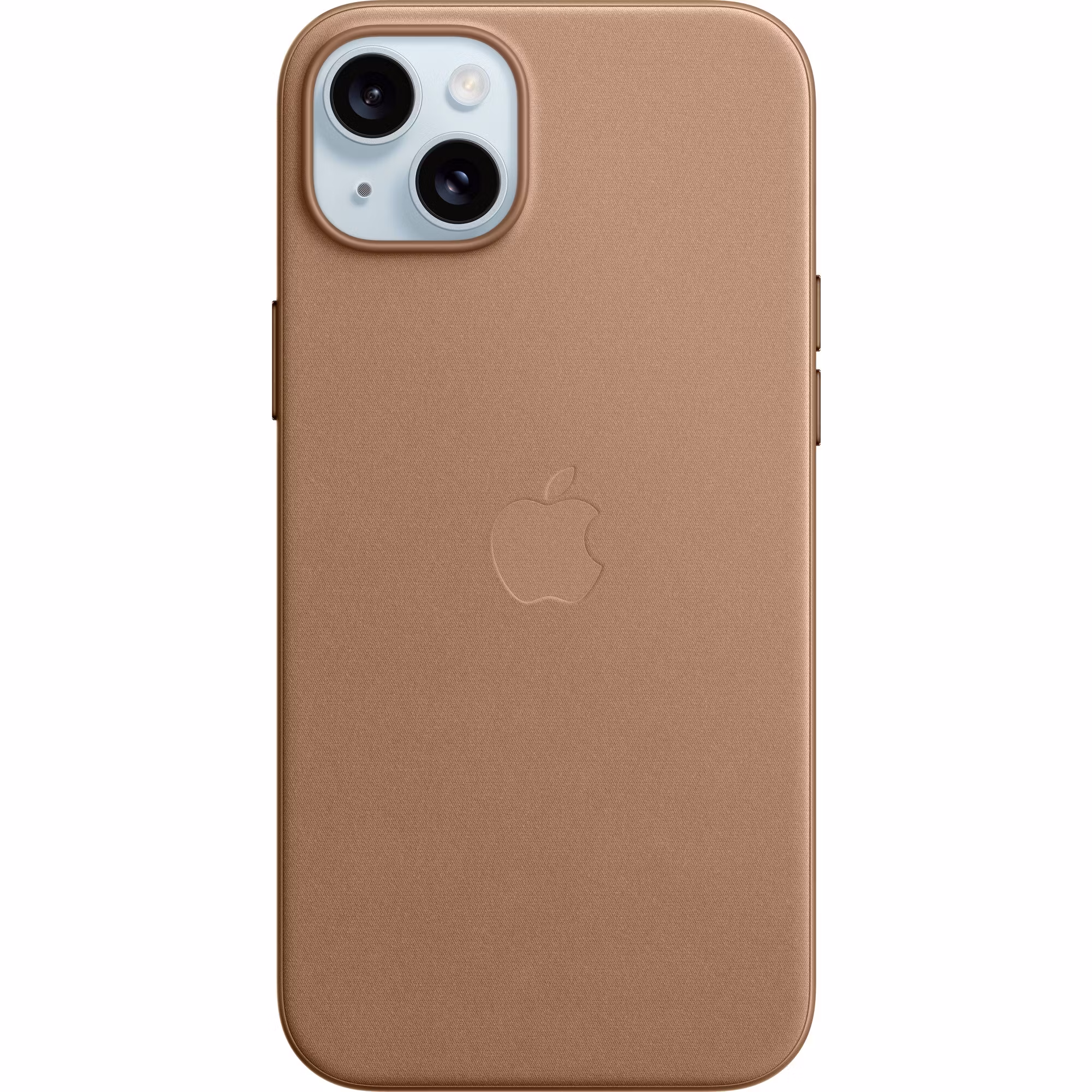 Apple fine fabric case with MagSafe, mobile phone case (taupe, iPhone 15 Plus)