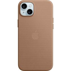 Apple fine fabric case with MagSafe, mobile phone case (taupe, iPhone 15 Plus)
