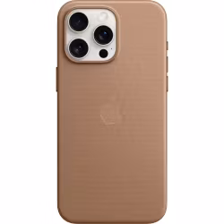 Apple fine fabric case with MagSafe, mobile phone case (taupe, iPhone 15 Pro Max)