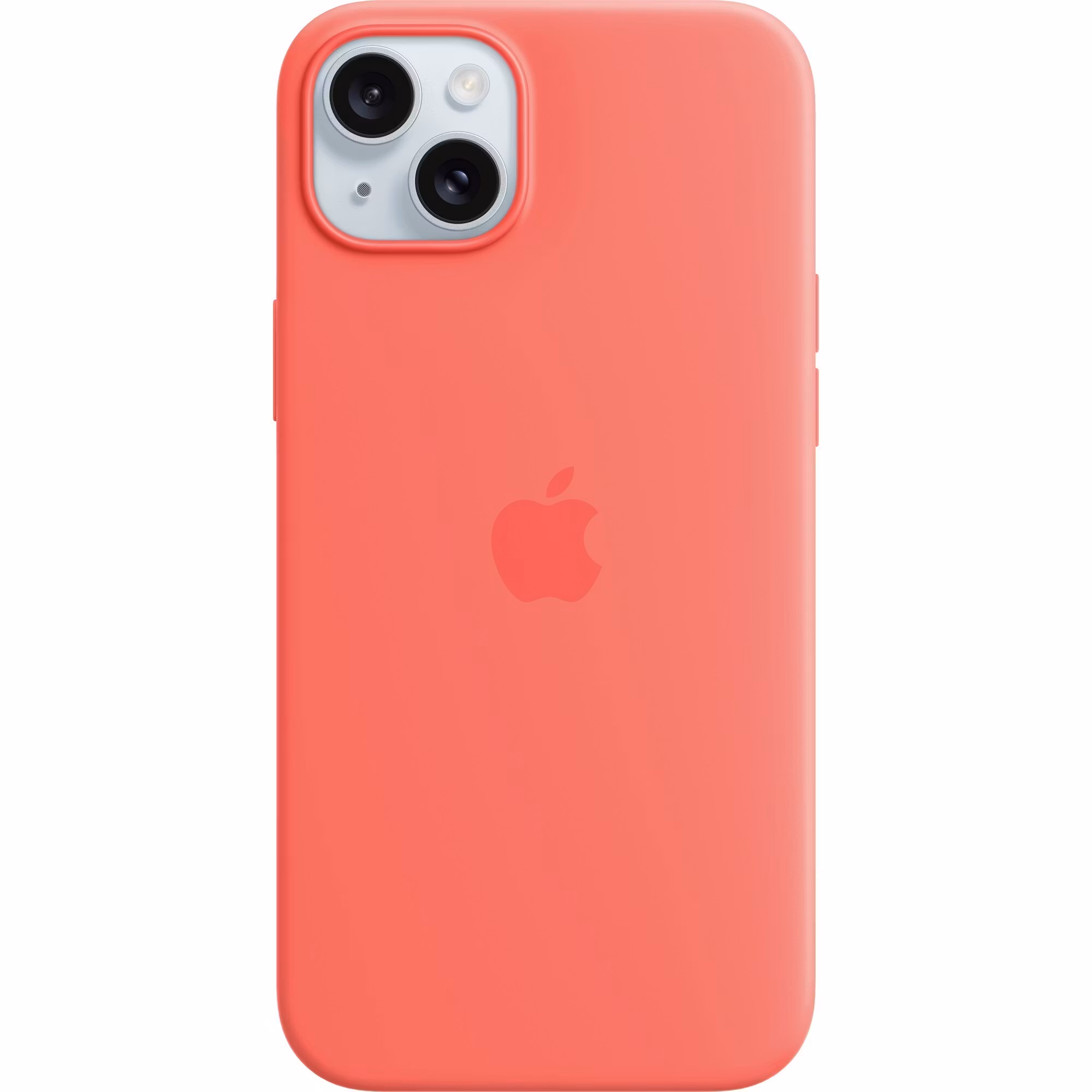 Apple silicone case with MagSafe, mobile phone case (light red, iPhone 15 Plus)