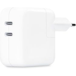 Apple Dual USB-C Power Adapter MW2K3ZM/A, 35 Watt, charger (white, 2x USB-C, without cable)