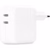 Apple Dual USB-C nätadapter MW2K3ZM/A, 35 Watt, laddare (vit, 2x USB-C, utan kabel)