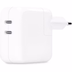Apple Dual USB-C Power Adapter MW2K3ZM/A, 35 Watt, charger (white, 2x USB-C, without cable)