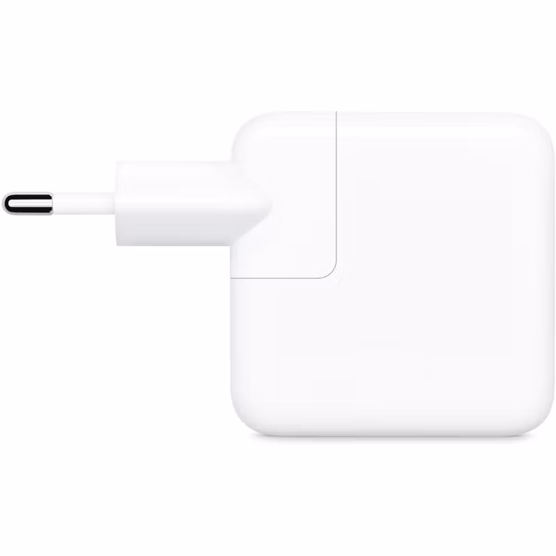 Apple Dual USB-C nätadapter MW2K3ZM/A, 35 Watt, laddare (vit, 2x USB-C, utan kabel)