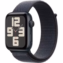 Apple Watch SE, Smartwatch (black, aluminum, 44 mm, Sport Loop Ink)