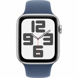 Apple Watch SE GPS 44 mm Silver alum Denim sportband S/M