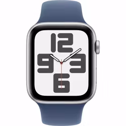 Apple Watch SE GPS 44 mm Silver alum Denim sportband S/M