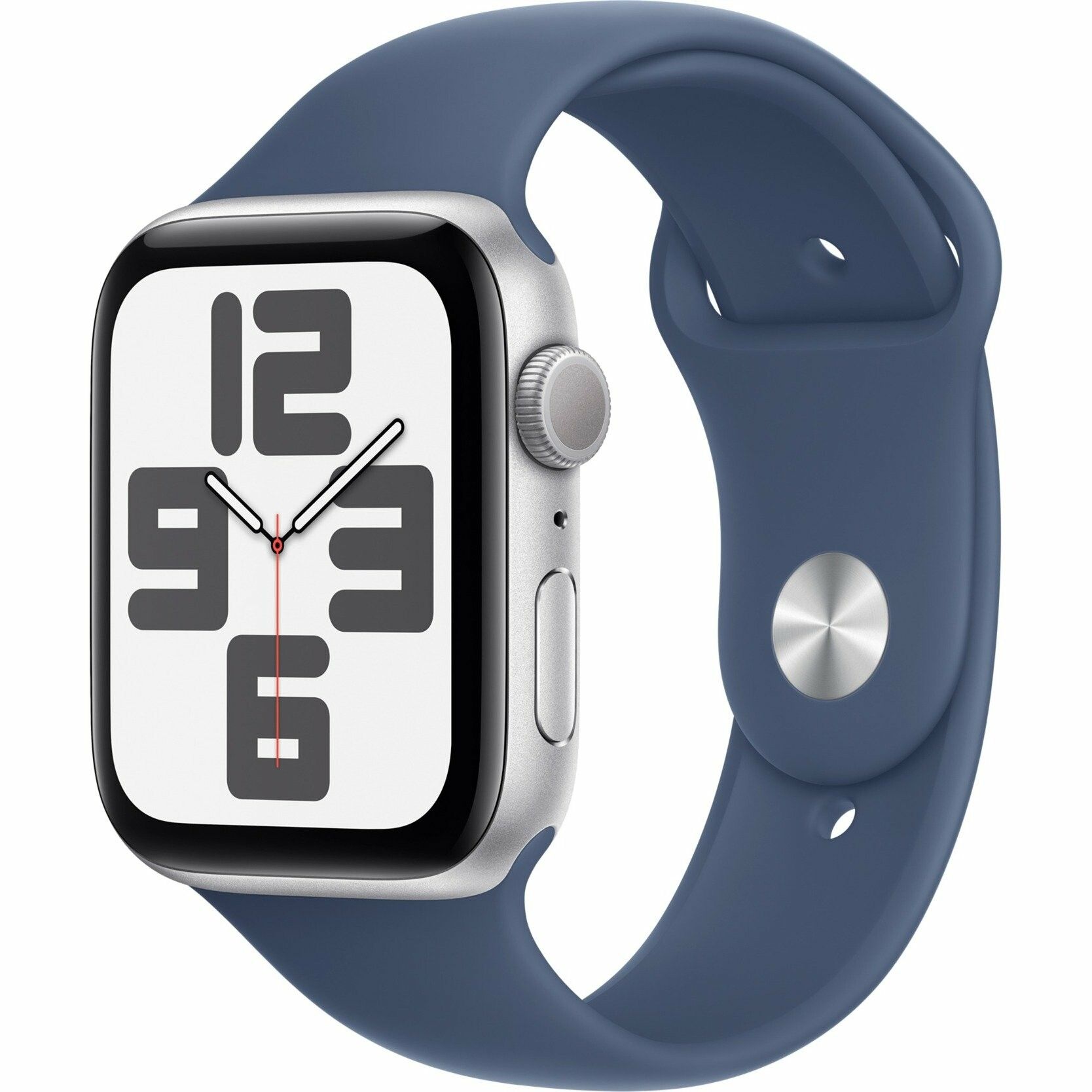 Apple Watch SE GPS 44 mm Silver alum Denim sportband S/M