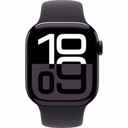 Apple Watch Series 10 GPS 42 mm Gagatsvart Svart sportband - S/M