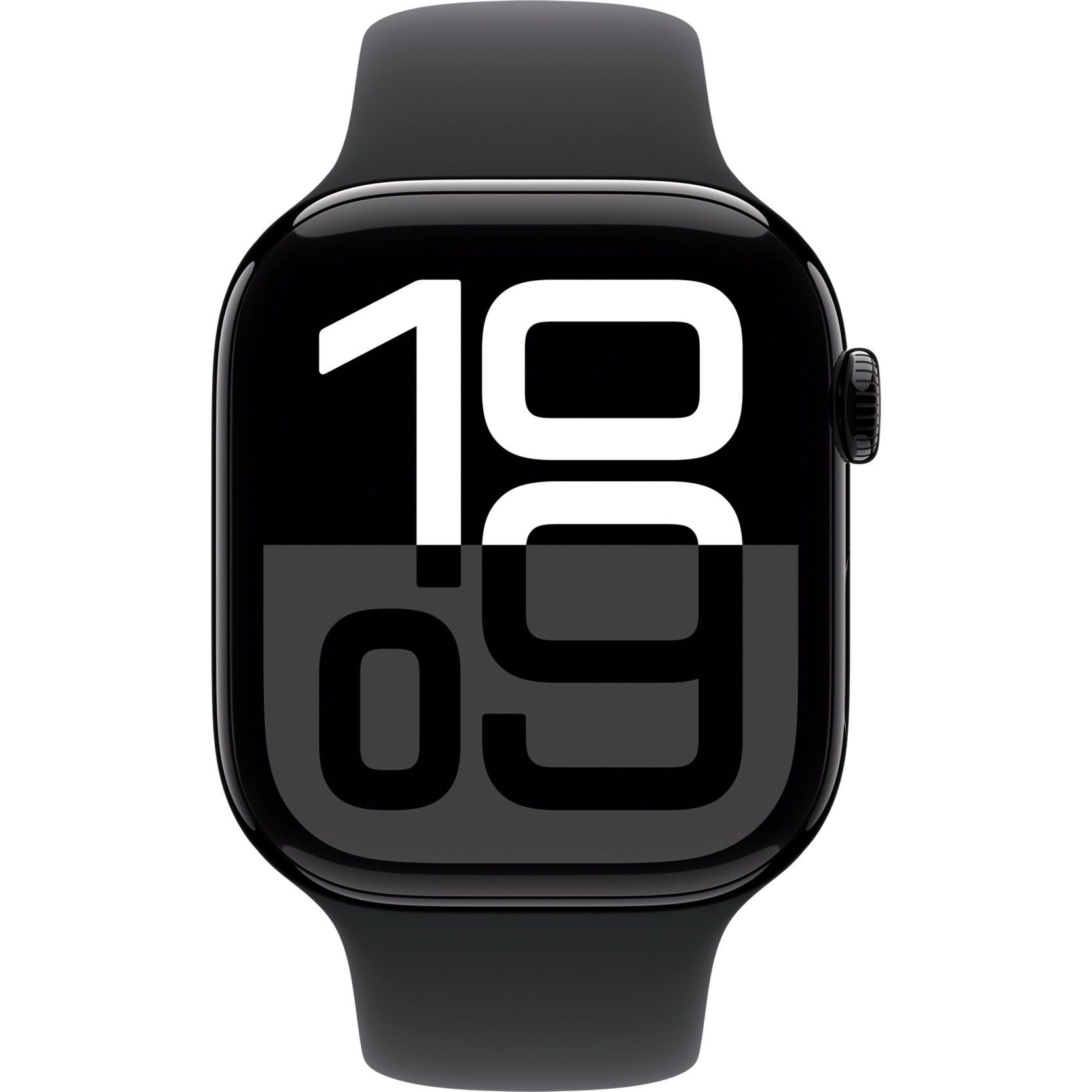 Apple Watch Series 10, Smartwatch (black (glossy), aluminum, 46 mm, black sport band M/L, cellular)