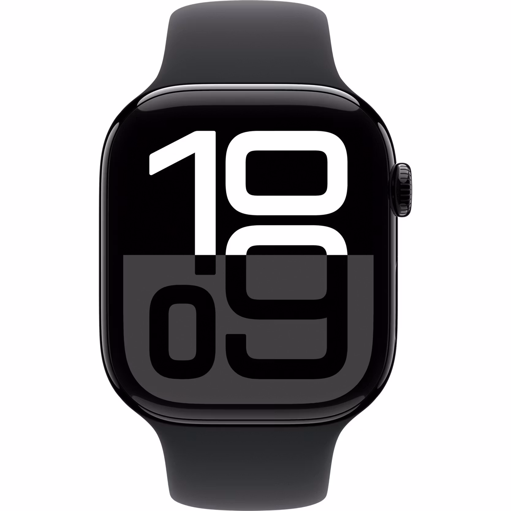 Apple Watch Series 10, Smartwatch (black (glossy), aluminum, 46 mm, black sport band S/M)