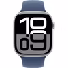 AppleWatch Series 10 GPS 46mm Silver Aluminium Case with Denim Sport Band - M/L