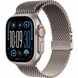 Apple Watch Ultra 2, Smartwatch (grey, 49 mm, Milanese strap titanium natural, titanium case, cellular)