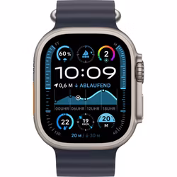 Apple Watch Ultra 2 Wifi + Cell Grey 49 mm Ocean strap black titanium case