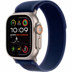 Apple Watch Ultra 2, Smartwatch (grey, 49 mm, Trail Loop blue M/L, titanium case, cellular)