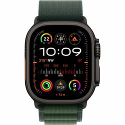 Apple Watch Ultra 2 Smartwatch Cellular Black 49 mm Alpine Loop Dark green Titanium case