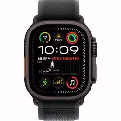 Apple Watch Ultra 2, Smartwatch (black, 49 mm, Trail Loop black S/M, titanium case, cellular)