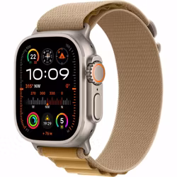 Apple Watch Ultra 2 GPS + Cell 49 mm naturlig titan, ljusbrun bergsloop S