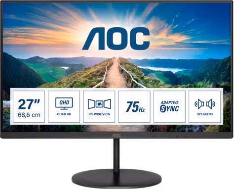 AOC Q27V4EA 27" QHD IPS Monitor