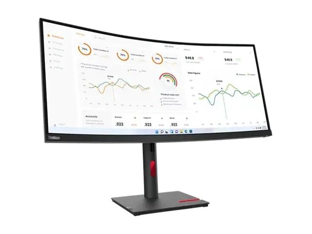 Lenovo ThinkVision T34w-30 34" Ultrawide Välvd Skärm