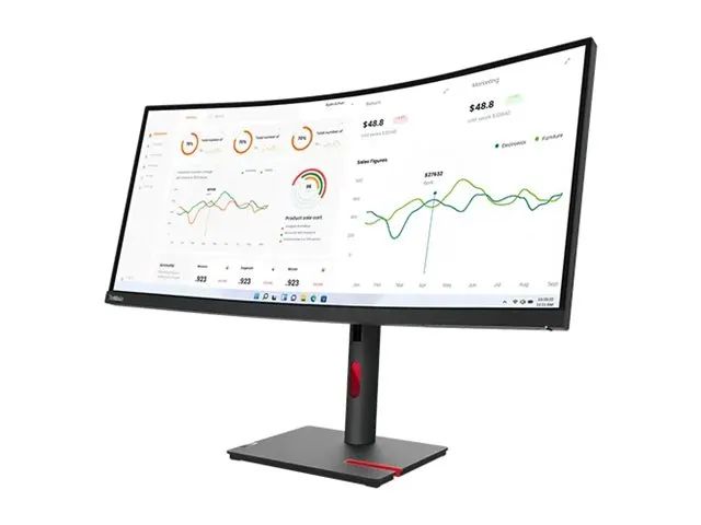 Lenovo ThinkVision T34w-30 34" Ultrawide Välvd Skärm