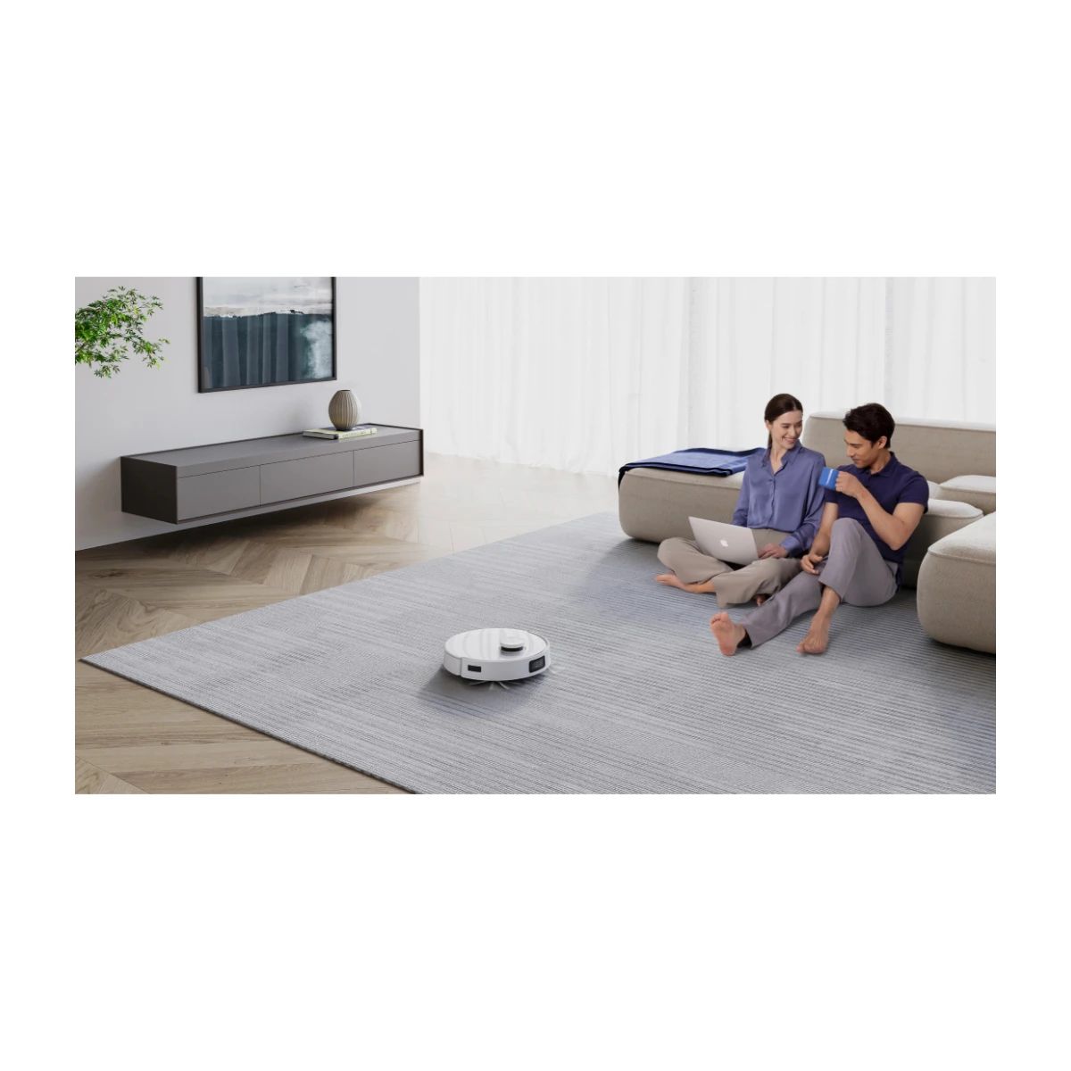 Ecovacs Deebot T10 robotdammsugare vit