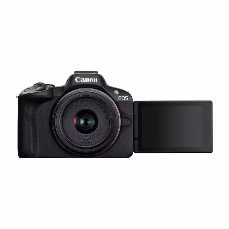 Canon Eos R50 Spegelfri kamera Svart + Rf-S 18–45 mm Is stm-objektiv
