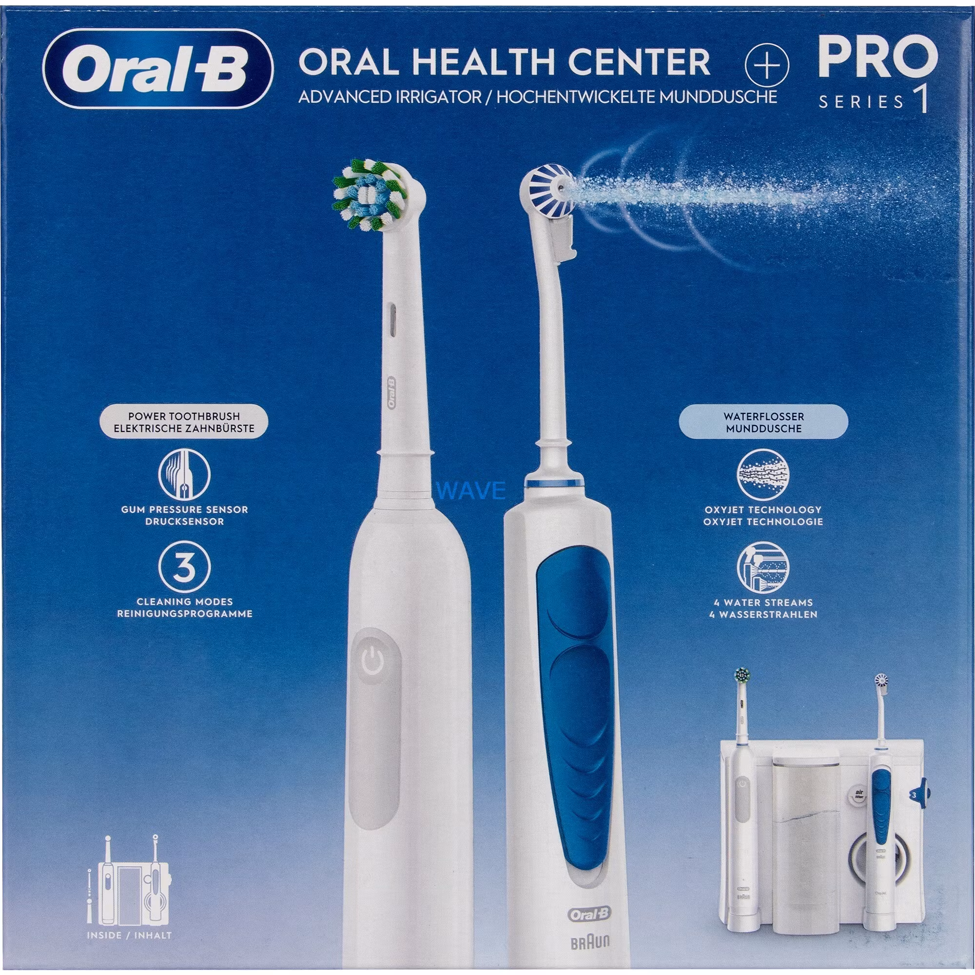 Oral-B Pro Series 1 + Health Center Blå Vit