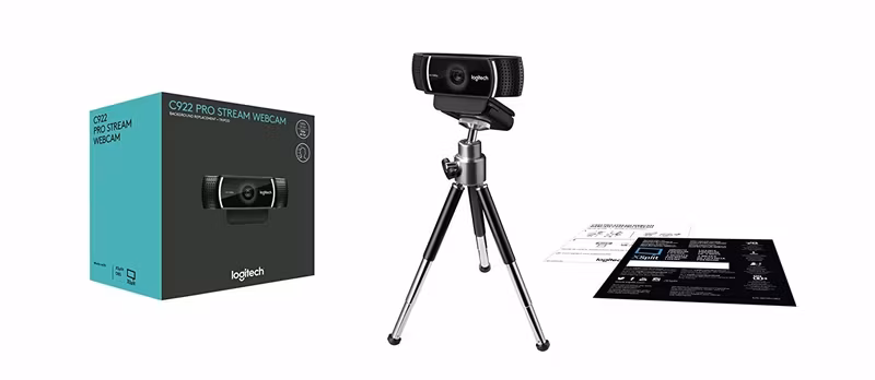 Logitech C922 Pro Stream webbkamera - svart