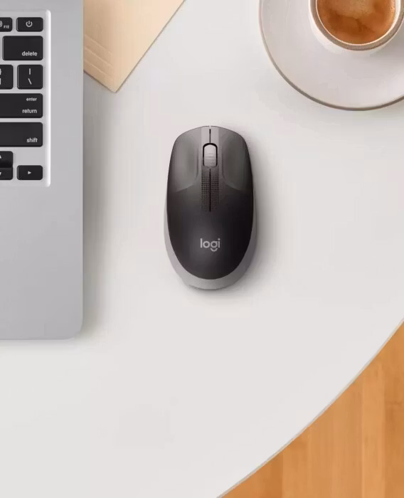 Logitech M190 mouse RF Wireless Optical Svart/Blå